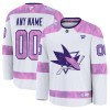 San Jose Sharks Dresy Personalizované Fanatics Hockey Fights Cancer Practice 2024-25 Bílý - Pánské San Jose Sharks Dresy Personalizované Fanatics Hockey Fights Cancer Practice 2024-25 Bílý - Pánské